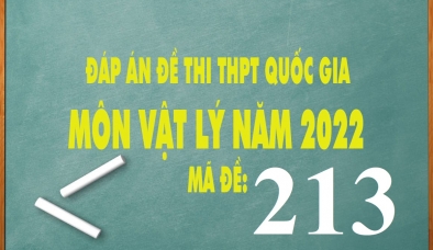 Đáp án đề thi môn Vật Lý THPT Quốc gia năm 2022 mã đề 213 chính xác nhất