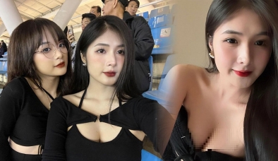 Gấm Kami và Quỳnh Alee rủ nhau khoe sắc tại SVĐ Mỹ Đình gây sốt