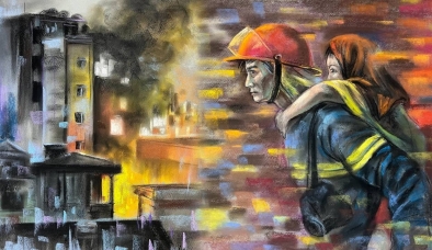 Bộ tranh đầy cảm xúc tưởng nhớ các nạn nhân trong vụ cháy chung cư mini tại Hà Nội