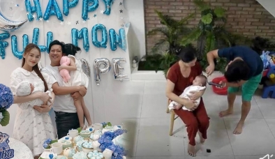 Trường Giang chăm con cực khéo, xứng danh ông bố đảm nhất Vbiz