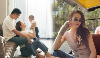 Minh Hằng lần đầu hé lộ khung hình gia đình hạnh phúc, quý tử nhỏ đáng yêu hết nấc