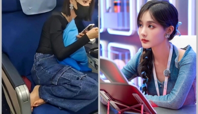 'Hoàng Dung' đẹp nhất màn ảnh gây tranh cãi vì hành động kém sang trên máy bay