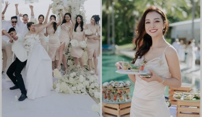 Hoa hậu Jennifer Phạm chưng diện gợi cảm, khoe nhan sắc trẻ trung như thiếu nữ đôi mươi khi dự tiệc cưới