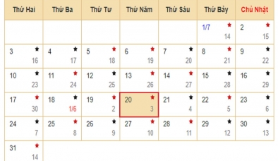 Xem lịch âm hôm nay 20/7 - Tra cứu âm lịch hôm nay ngày 20/7/2023 là ngày tốt hay xấu? Lịch vạn niên 20/7/2023