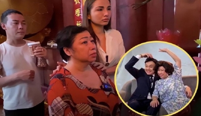 Phi Phụng cảm thấy bứt dứt, bật khóc trước di ảnh cố nghệ sĩ Chí Tài