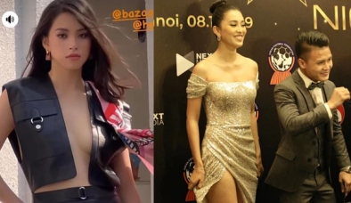 Hoa hậu khiến Quang Hải ngượng ngùng gây toát mồ hôi khi táo bạo diện mốt thả rông 