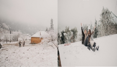 Đỉnh cao săn tuyết: Cặp đôi Hà Nội khiến dân tình trầm trồ với bộ cảnh cưới để đời ở Y Tý 