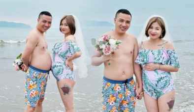 BTV Hoàng Linh xả ảnh diện đồ bơi khoe bụng bầu, lộ chi tiết gây chú ý