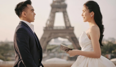 Á hậu Phương Anh hé lộ ảnh cưới với ông xã tại Pháp