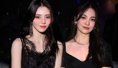 Han So Hee và Song Hye Kyo chung khung hình khiến MXH bùng nổ 'gấp đôi visual'