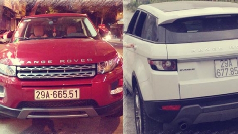 Xe đôi Range Rover Evoque của Tuấn Hưng