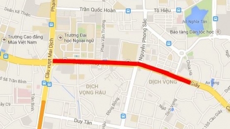 Hà Nội bất ngờ cấm ô tô trên tuyến đường Xuân Thủy- Cầu Giấy