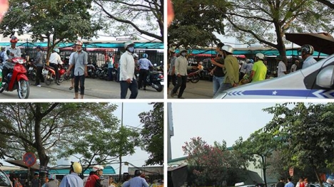 Hỗn loạn tại phố Trần Bình, quận Nam Từ Liêm