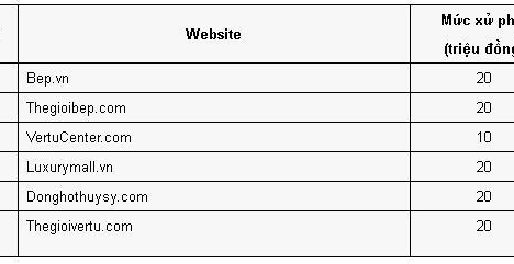 Danh sách 6 website thương mại điện tử bị phạt 110 triệu đồng