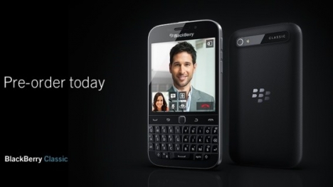 BlackBerry Classic nhận đặt hàng từ 14/11, giá 449 USD