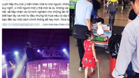 Facebook sao Việt:  Khắc Tiệp tố con trai bầu Hiển không mời mà tới, Thủy Tiên khoe con gái