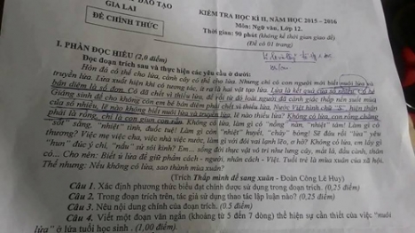  Đề thi 'Cô bé bán diêm là số đơn': 'Làm khó học sinh chứ không dị'