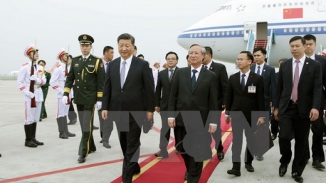 Tổng Bí thư, Chủ tịch Trung Quốc bắt đầu chuyến thăm Việt Nam