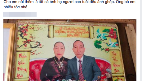 Gặp thợ ảnh không có tâm, con cháu khóc dở mếu dở khi nhận ảnh kỷ niệm đám cưới kim cương của ông bà như chibi đầu to
