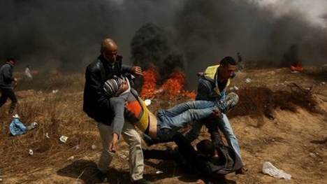 Israel nổ súng làm 1.000 người Palestine bị thương tại Dải Gaza