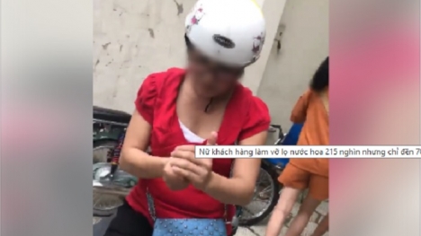 Nữ khách hàng làm vỡ lọ nước hoa 215 nghìn nhưng chỉ đền 70 nghìn rồi viện lý do 'con bị bệnh' để bỏ đi mất