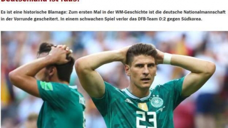 Truyền thông Đức gọi thất bại của Die Mannschaft là 'nỗi nhục lịch sử'