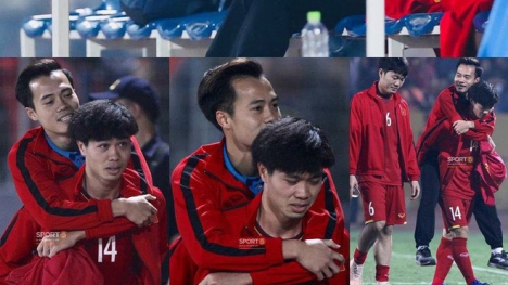 Nguyên nhân chấn thương của Văn Toàn là cú vào bóng đáng tiếc của Văn Quyết