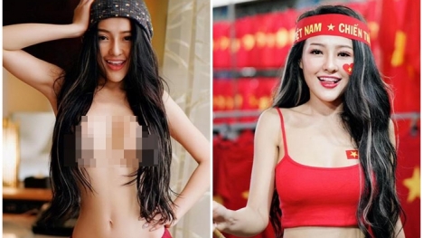 Hot girl Ngân 98 cởi đồ ăn mừng Việt Nam vô địch AFF Cup khiến cư dân mạng bỏng mắt