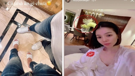 Vô tư tình tứ bên 'phi công', Lệ Quyên bị các thánh soi phát hiện được tình trẻ đưa về nhà sống chung