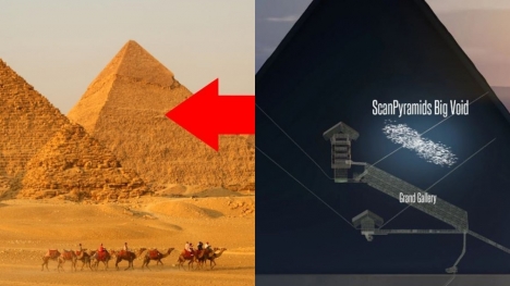 Kinh ngạc phát hiện khoảng trống bí ẩn trong Kim tự tháp lớn Giza có thể dẫn đến phòng chôn của Pharaoh