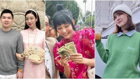 Sao Việt 24/1: Hiền Hồ nhận lì xì 'ngập mùi tiền' dịp đầu năm, Hải Tú mặc áo xanh bị 'khịa' chuyện tình cảm