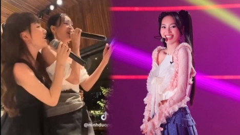 Video: Ninh Dương Lan Ngọc 'lên trình' hát karaoke sau khi tham gia Chị Đẹp Gió Rẽ Sóng