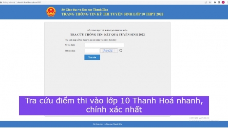 Tra cứu điểm thi vào lớp 10 Thanh Hoá nhanh, chính xác nhất