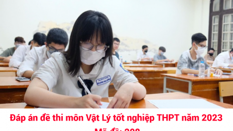 Đáp án đề thi môn Vật lý mã đề 208 thi tốt nghiệp THPT năm 2023