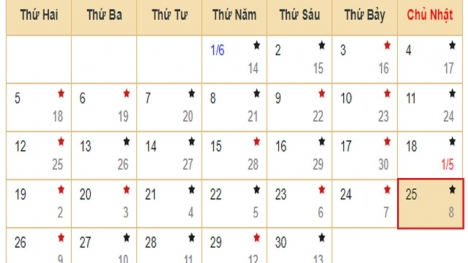 Xem lịch âm hôm nay 25/06 - Tra cứu âm lịch hôm nay ngày 8/5/2023 là ngày tốt hay xấu? Lịch vạn niên 25/6/2023