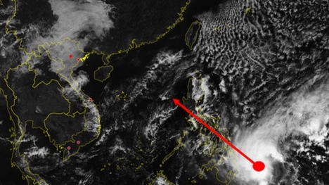 Thông tin về cơn bão Dujuan mạnh cấp 10 đang tiến thẳng vào biển Đông