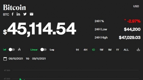 Giá bitcoin hôm nay 11/9: Thị trường đỏ lửa, tăng trưởng tiền ảo là nguy cơ với nền kinh tế thế giới