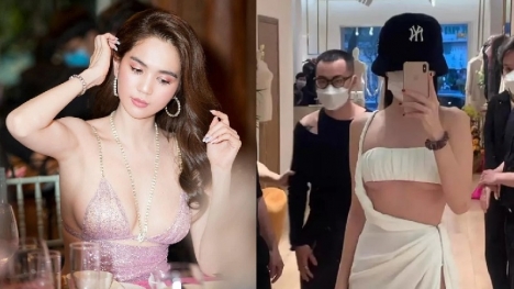 Ngọc Trinh bỗng 'mất tích' vòng một khi thử đầm sexy khiến dân tình la ó