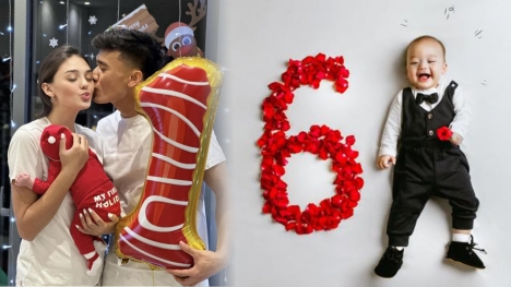 Thủ môn Bùi Tiến Dũng công khai gương mặt con trai, netizen khen 'chăm khéo'