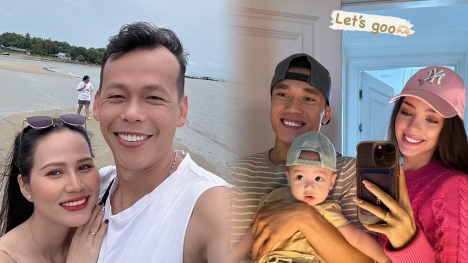 V-League tạm nghỉ, cầu thủ Việt tranh thủ đi chơi: Bùi Tiến Dũng hạnh phúc bên gia đình nhỏ