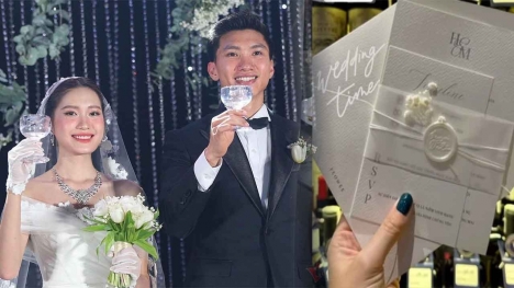 Hé lộ thiệp cưới của Đoàn Văn Hậu và Doãn Hải My tại Hà Nội, tổ chức tại khách sạn 5 sao