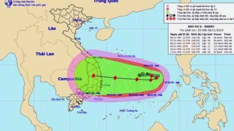 Bão số 6 di chuyển phức tạp, có thể giật tới cấp 13 khi vào Nam Trung Bộ