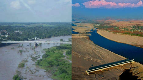 Dòng sông đổi hướng sau cơn bão, cây cầu bỗng chốc trở nên vô dụng nhất thế giới
