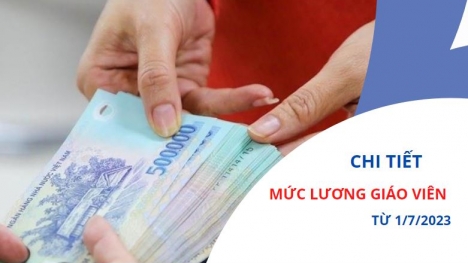 Chi tiết mức lương giáo viên từ 1/7/2023