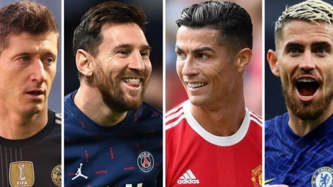 Ronaldo, Messi, Kante và Jorginho đua tranh danh hiệu FIFA The Best 2021