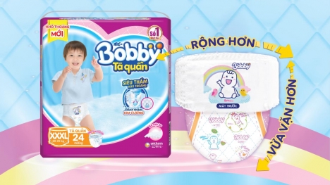 Bobby ra mắt tã quần cỡ lớn cho bé đến 35kg