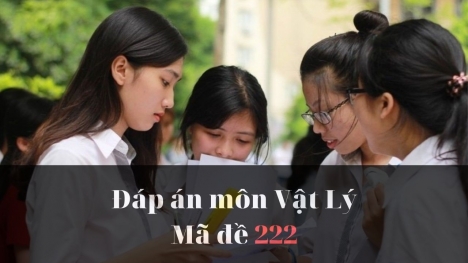 Đáp án đề thi môn Vật lý mã đề 222 thi tốt nghiệp THPT năm 2023