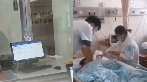 Dậy sóng trước hình ảnh nữ y tá ngồi chơi điện thoại, bỏ mặc bệnh nhân la hét đòi trả kết quả