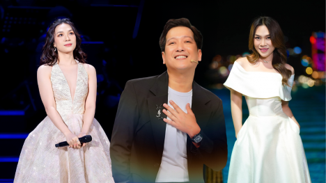 Biểu cảm 'tấu hài' của Trường Giang - Lê Dương Bảo Lâu - Hieuthuhai khi gặp Mỹ Tâm gây sốt