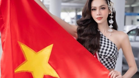 Lương Mỹ Kỳ mang hơn 100kg hành lý, ekip 20 người lên đường 'chinh chiến' Miss Fabulous International 2023